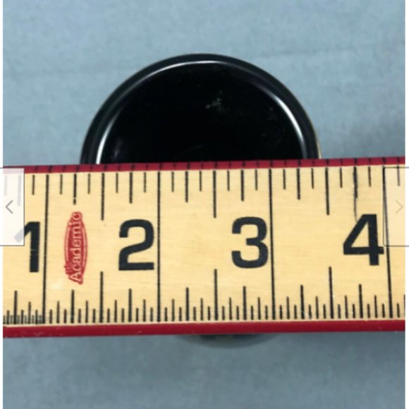 Vintage Vase PEACOCKS Asian Floral Design Black with Gold 6" Tall Japan - Picture 6 of 6